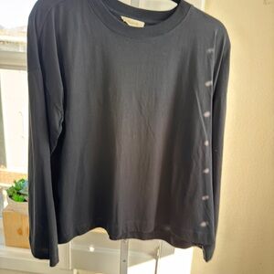 Madewell Black Ribbed Knit Top